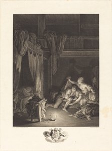 La Sentinella in difetto da Nicolas Delaunay after Pierre Antoine Baudouin