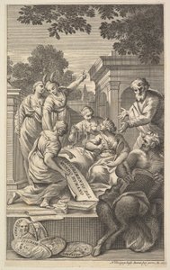 Composizione Allegorica che Celebra le Scienze Umane, 1695 da Nicolas Dorigny