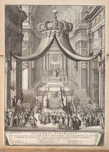 Funerale di Cristina, regina di Svezia (Funebris apparatus) da Nicolas Dorigny