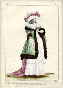 Galleria delle Mode e Costumi Francesi, 1785, CCC 297: Bella donna che passeggia da sola... da Nicolas Dupin