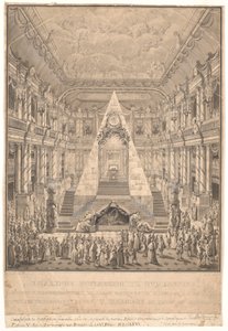 Cappella del castello di Christiansborg con il catafalco di Federico V
