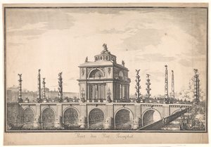 Progetto di un ponte trionfale da Nicolas Henri Jardin
