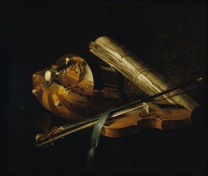 Natura morta con strumenti musicali da Nicolas Henri Jeaurat de Bertry