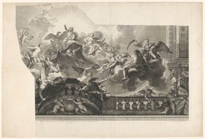 Affresco del soffitto con riunione di dei (tavola 2) da Nicolas Henri Tardieu