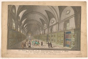 Galleria nella Biblioteca Vaticana da Nicolas Jean Baptiste Poilly