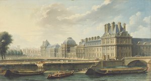 Il Palazzo delle Tuileries, visto dal quai d