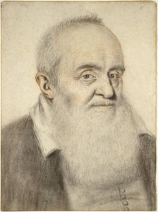Testa di un uomo barbuto da Nicolas Lagneau or Lanneau
