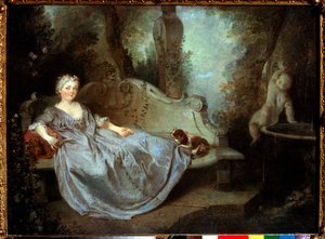 Una Signora in un Giardino, XVIII secolo da Nicolas Lancret