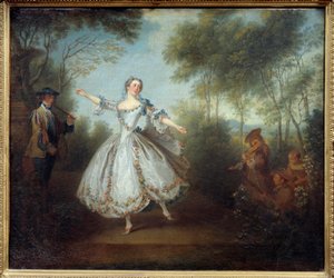 La danzatrice Marie Anne Cuppi (1710-1770) detta la Camargo danzante da Nicolas Lancret
