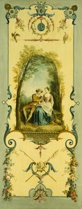 Tre pannelli decorativi con allegorie di inverno, estate e autunno