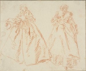 Due donne in piedi da Nicolas Lancret