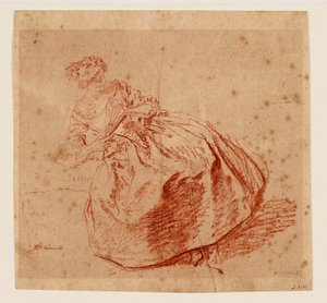Giovane donna con ventaglio da Nicolas Lancret