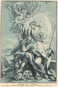 Diana ed Endimione da Nicolas Le Sueur after Sebastiano Conca
