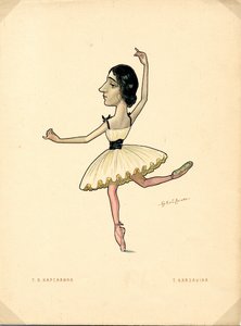 Ritratto di Tamara Karsavina, ballerina russa