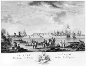 Veduta di St. Malo da Nicolas Marie Ozanne