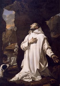 San Bruno che prega nel deserto da Nicolas Mignard