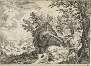 Paesaggio montano con una chiesa da Nicolas Moillon