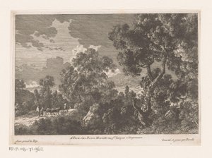 Paesaggio boschivo con pastori e gregge (serie di paesaggi boschivi) da Nicolas Perelle
