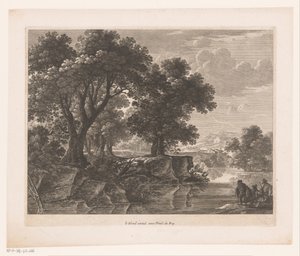 Tre uomini presso un fiume da Nicolas Perelle
