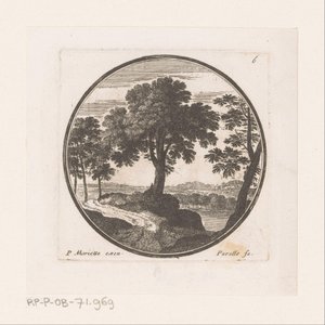 Veduta di alberi lungo l