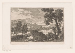 Paesaggio collinare con figure da Nicolas Perelle