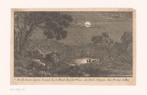 Paesaggio notturno con viaggiatori da Nicolas Perelle