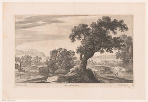 Paesaggio con albero vicino al lago da Nicolas Perelle