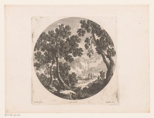Paesaggio con pastori dietro il gregge da Nicolas Perelle