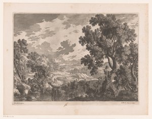 Paesaggio fluviale con strada tortuosa da Nicolas Perelle