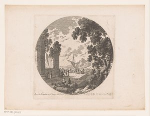 Rovine sul molo al mare