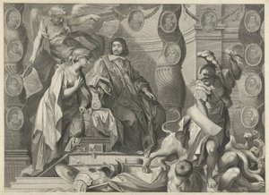 Stampa promozionale di Aegidius Le Maistre (1663), parte superiore da Nicolas Pitau (I)