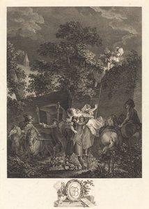 Il rapimento notturno da Nicolas Ponce after Pierre Antoine Baudouin