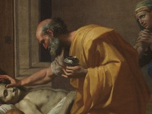 Estrema Unzione, dai Sette Sacramenti, 1638-40 da Nicolas Poussin