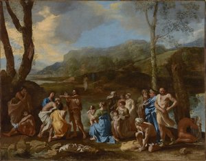 San Giovanni che battezza nel fiume Giordano