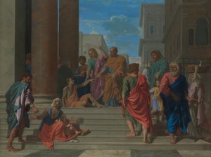 San Pietro e San Giovanni che guariscono il paralitico da Nicolas Poussin