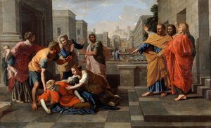 La morte di Saffira, 1652 da Nicolas Poussin