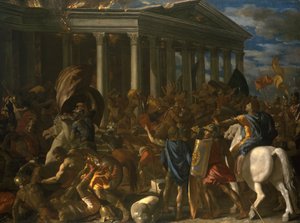 La distruzione e il saccheggio del Tempio di Gerusalemme da Nicolas Poussin