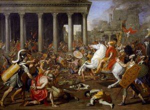 La distruzione dei templi di Gerusalemme da parte di Tito da Nicolas Poussin