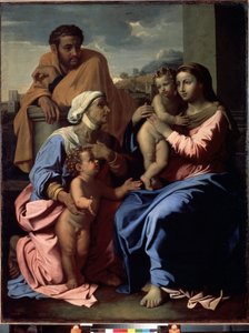 La Sacra Famiglia con San Giovanni Battista e Santa Elisabetta da Nicolas Poussin