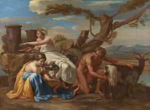 Il piccolo Giove nutrito dalla capra Amaltea da Nicolas Poussin