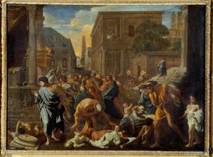 La peste di Asdod dice i Filistei colpiti dalla peste da Nicolas Poussin