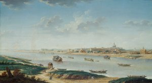 La Salpêtrière vista da la Rapee da Nicolas Raguenet