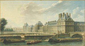 Il Palazzo delle Tuileries, visto dal Quai d