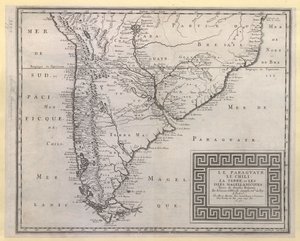 PARAGUAYR. CILE. LA TERRE, et LES ISLES MAGELLANICQUES. Tratto da varie relazioni / Di N. SANSON d