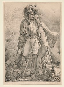 Corazziere francese con una bandiera da Nicolas Toussaint Charlet