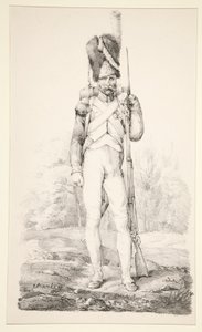 Granatiere a piedi della Vecchia Guardia, dalla serie La Vecchia Armata Francese da Nicolas Toussaint Charlet