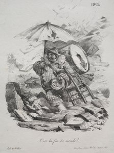 Schizzi litografici: È la fine del mondo! frontespizio, 1824 da Nicolas Toussaint Charlet