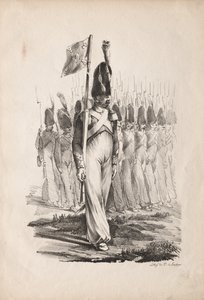 Costumi militari: Carabinieri Sargento, Guida Generale, 1817-1818