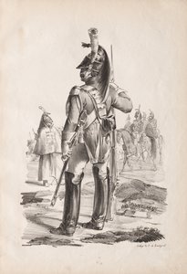 Costumi militari: granatiere della guardia reale, 1814-18