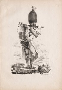 Costumi militari: Zappatore di fanteria, 1817-1818 da Nicolas Toussaint Charlet